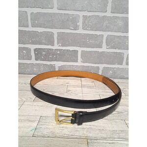 Trafalgar Mens Hand Polished Black Leather Belt‎ Size 40